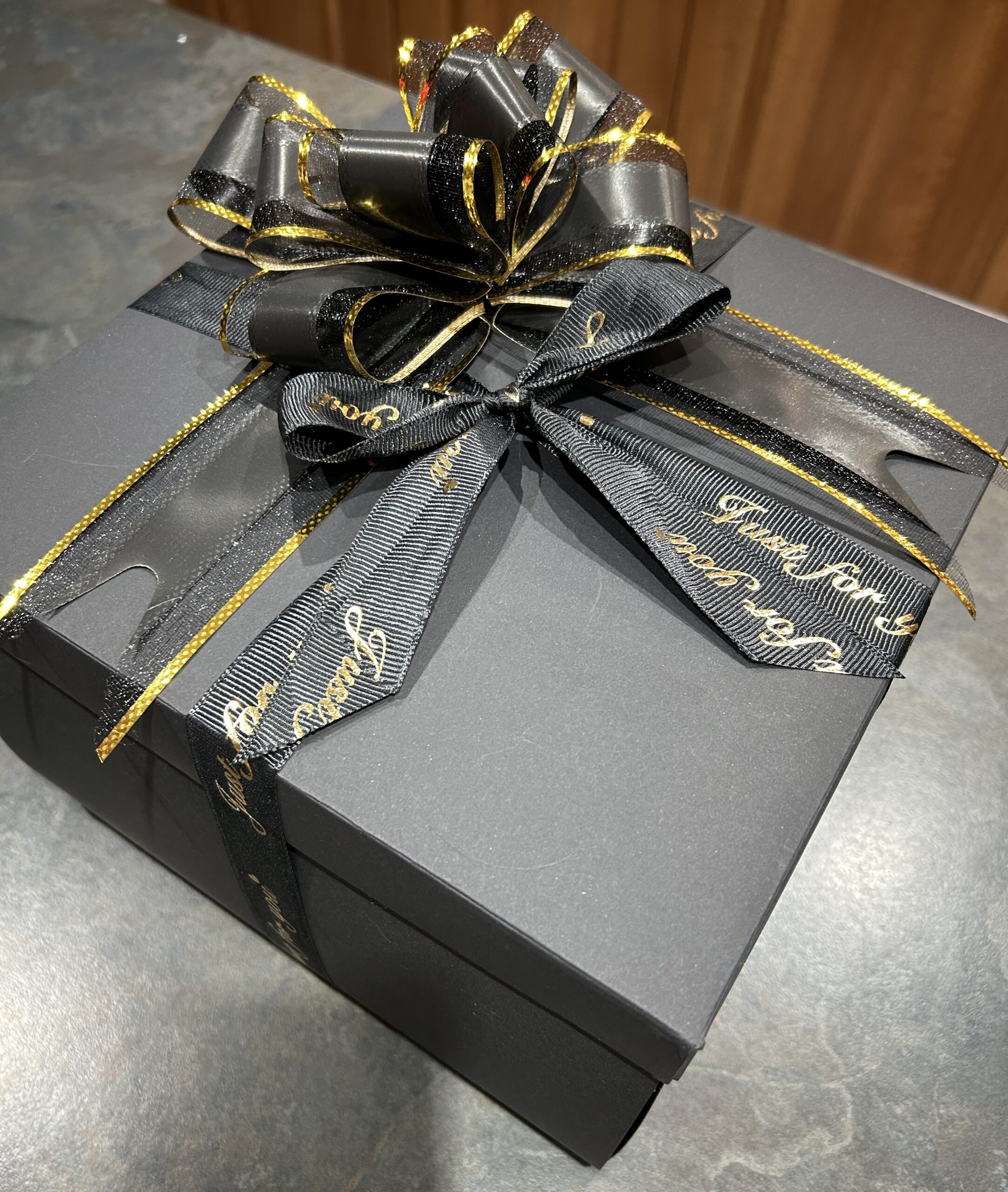 Black & Gold 5 layer Explosion Bow (All Chocolate) - Image 3