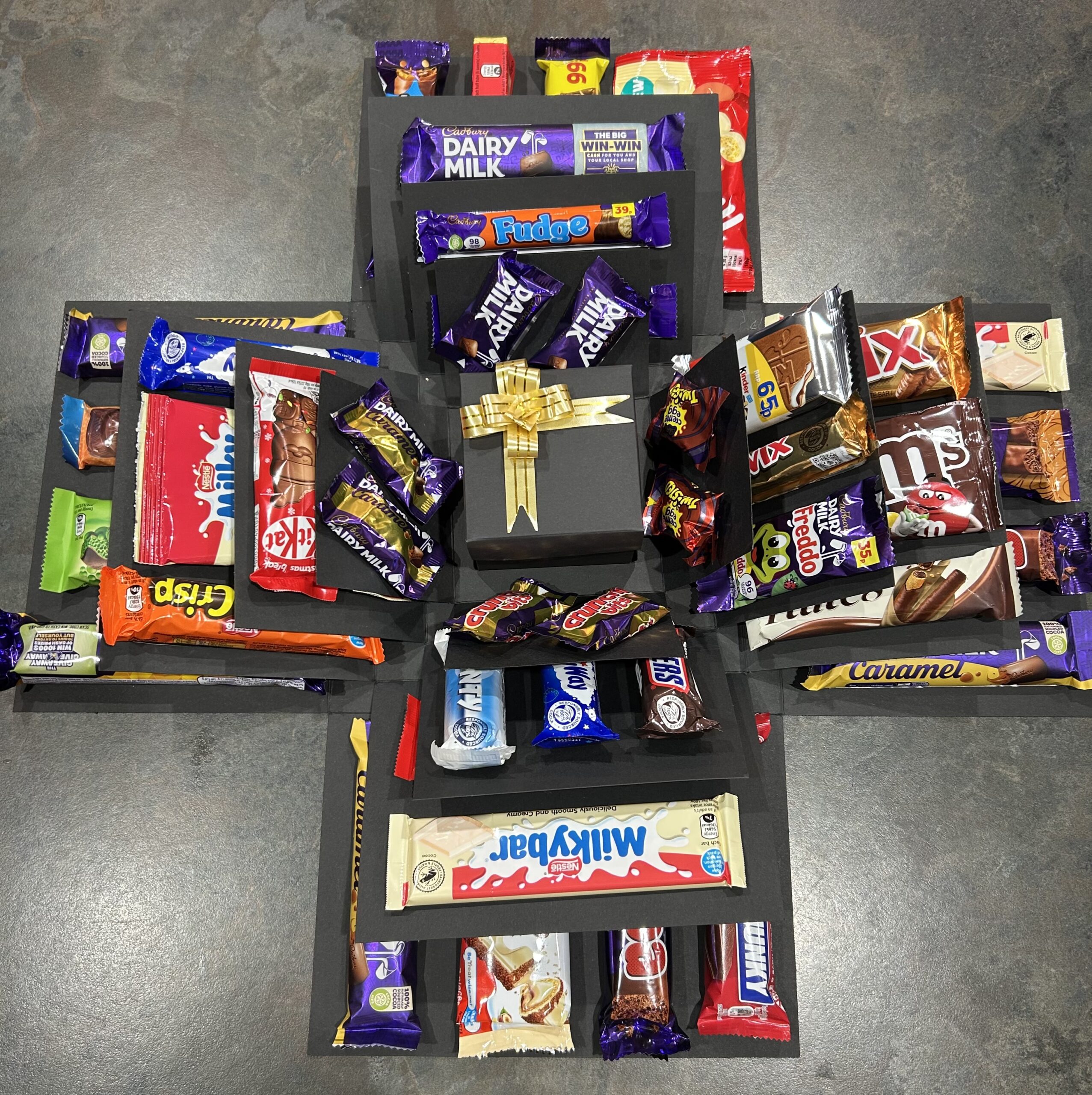 Black & Gold 5 layer Explosion Bow (All Chocolate) - Image 8