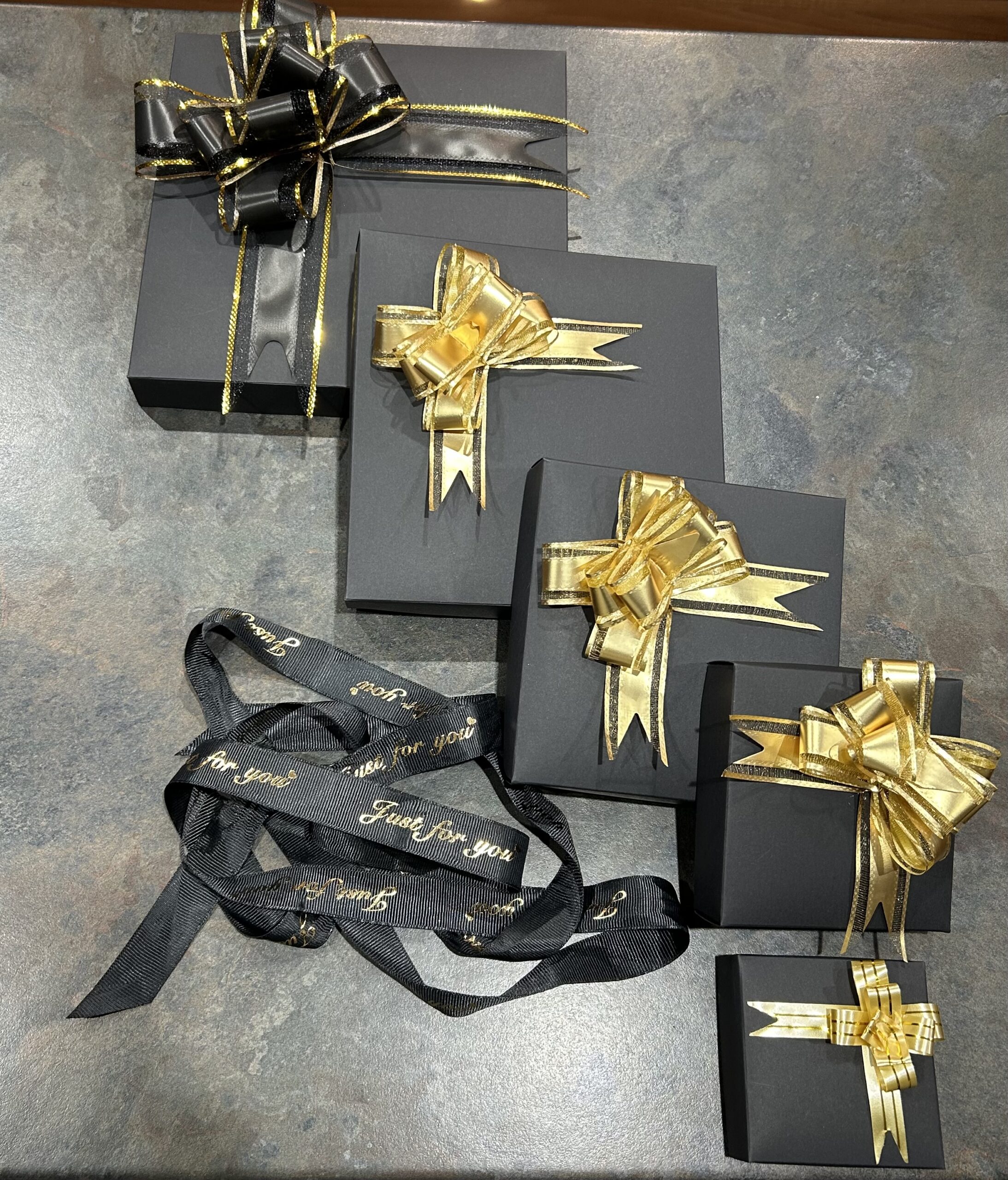 Black & Gold 5 layer Explosion Bow (All Chocolate) - Image 4