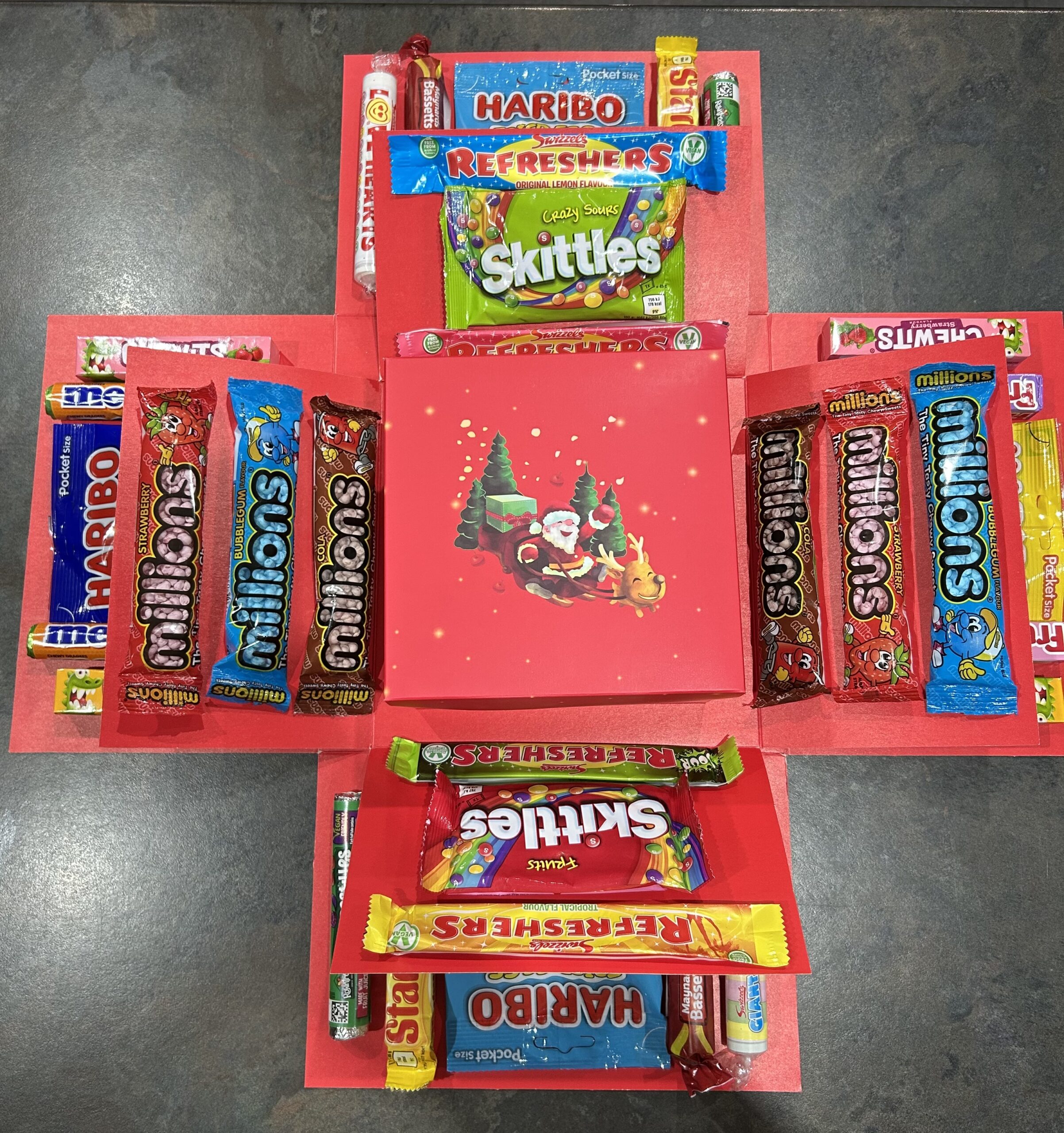 Red Festive Explosion Box 4 Layer (All Sweets) - Image 5