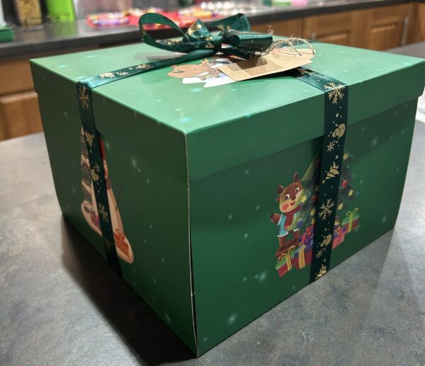 Green Festive Explosion Box, 4 layer (Mixed Chocolate & Sweets)