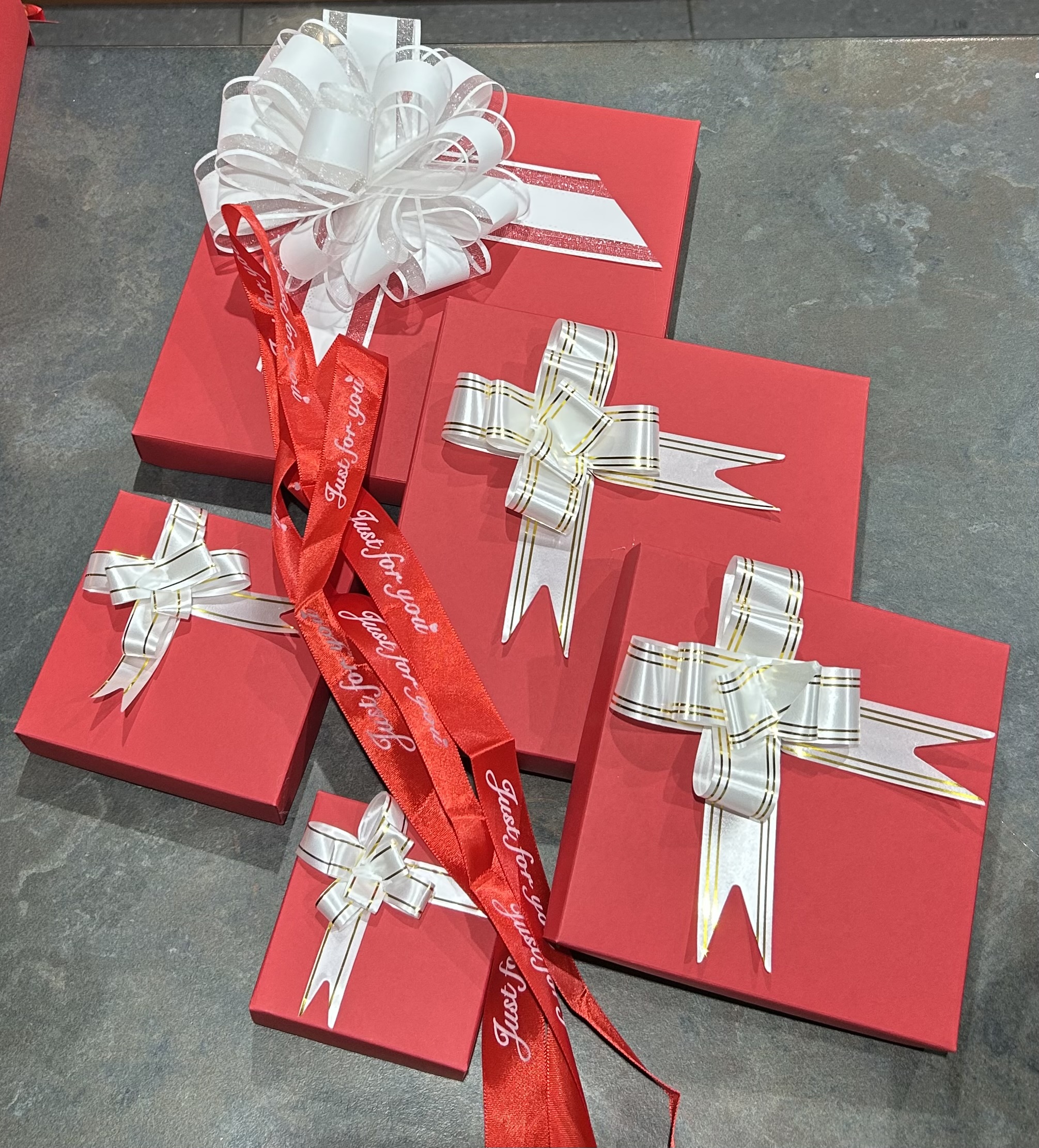 Red & White Striking Explosion Box, 5 Layer (All Chocolate) - Image 2