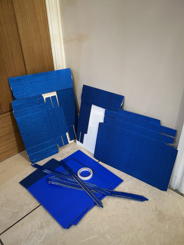 Blue Sparkle DIY Explosion Box - Flat packed