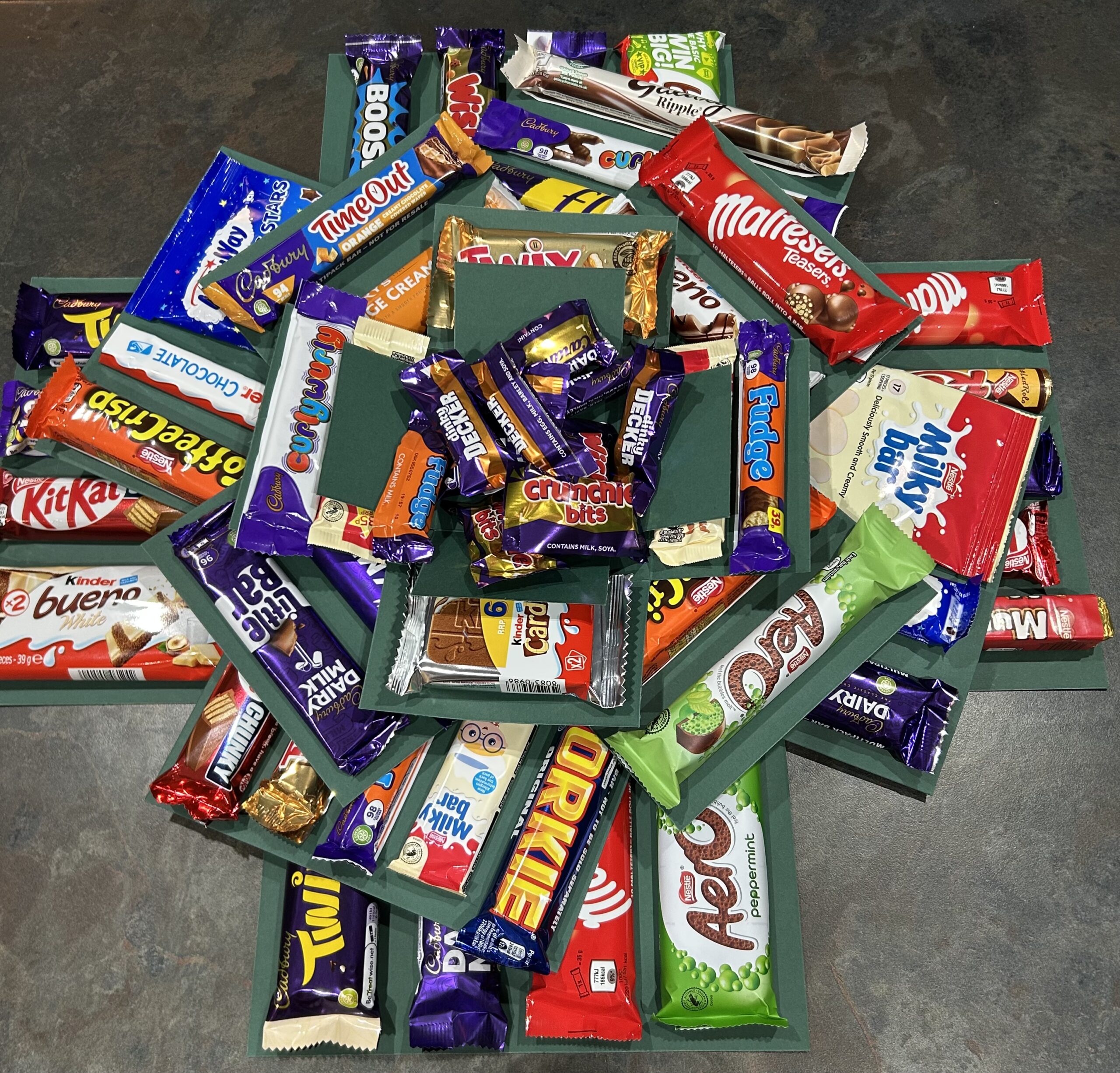 Emerald Green /Gold Bows - 5 layer Explosion Box (All Chocolate) - Image 5